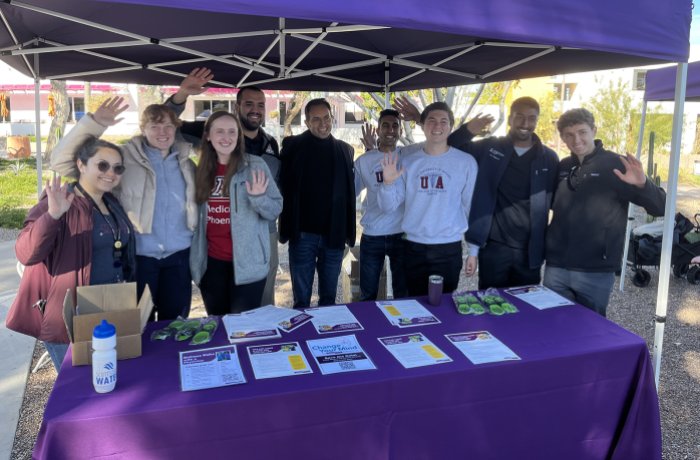 Medical students with Dr. Marvasti (middle) at the Blue Zones Project: An HonorHealth Collaborative for Scottsdale kickoff event 