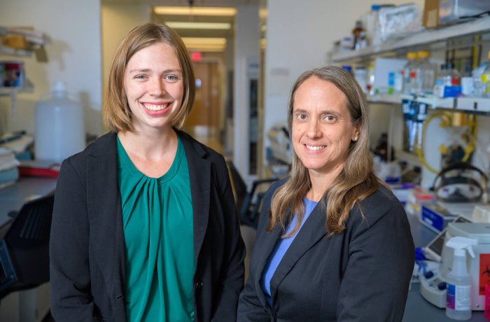 MD/PhD student Elizabeth Borden with her mentor Karen Hastings, MD, PhD