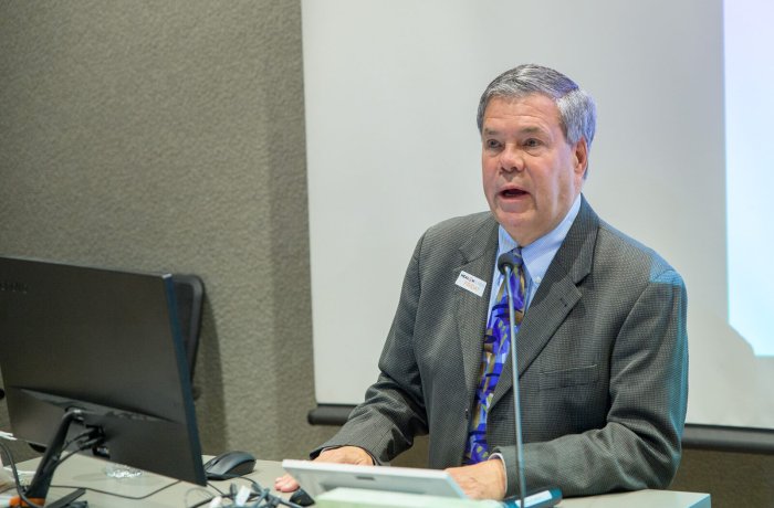 Jan Basile, MD, at the Internal Medicine Grand Rounds hosted by Banner – University Medical Center Phoenix