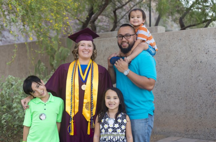 Carleen Cuevas with Family