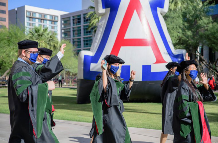 The Class of 2021 Beginning Their Procession on the College's Campus