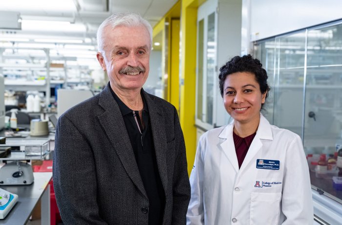 Chris Glembotski, PhD, with Shirin Doroudgar, PhD