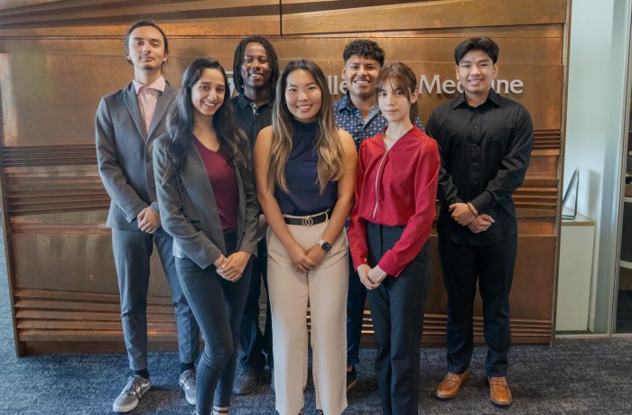 The 2023 Flinn Foundation Summer Interns — from left to right — Iosef Isaac, Avantika Mitbander, Eiven Mugo, Amy Cai, Rogelio Miranda Mora, Beltran Quiroz and Kenny Phan