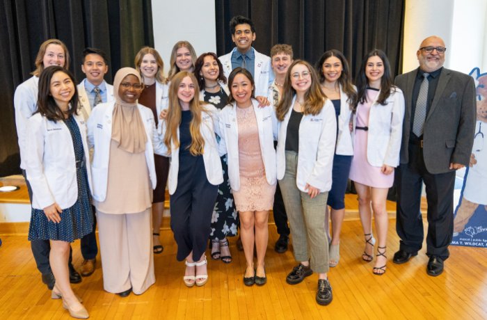 The Class of 2025 medical student inductees into the Gold Humanism Honor Society