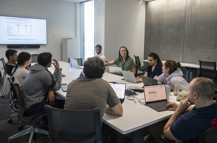 An anthropologist, Halszka Glowacka, PhD, first took anatomy as a graduate student and loved it so much, she now teaches anatomy of the head and neck (Photo credit: Noelle Haro-Gomez, UArizona Health Sciences Office of Communications)