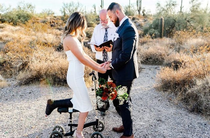 Henderson and His Wife at Their Wedding in 2020