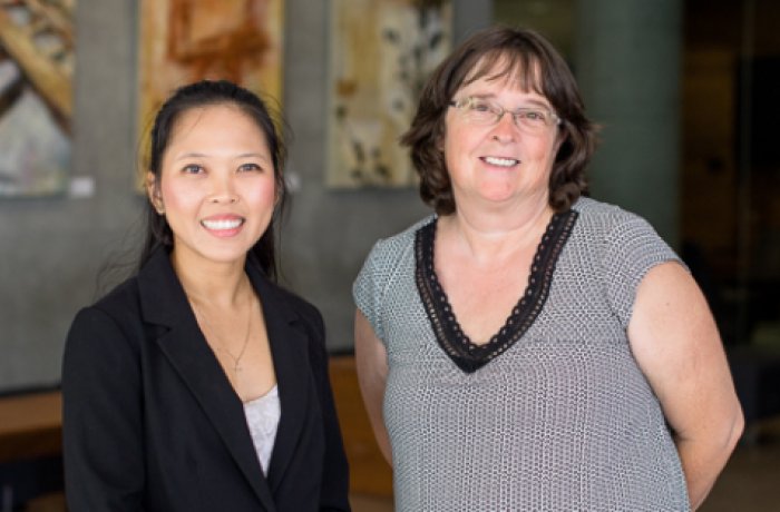 Second-Year Medical Student Julia Nguyen and Judith Hunt, MD