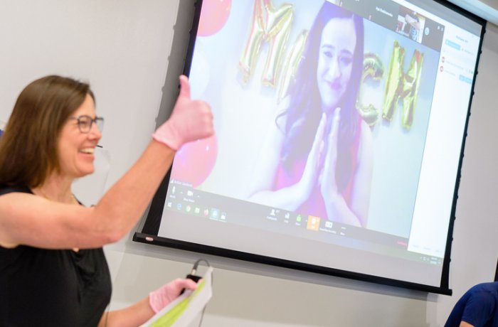 Dr. Kaib Introducing Students through the Zoom Virtual Match Day