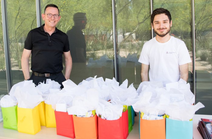 Majd Aboona (Right) with Glen Fogerty, PhD, MBA, Associate Dean of Admissions and Recruitment