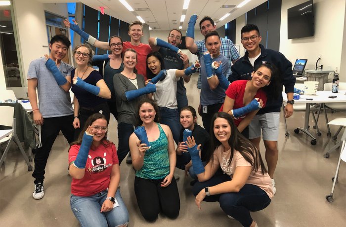 Brandon Ngo with Fellow Medical Students in the Center for Simulation and Innovation