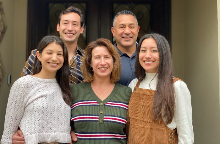 Marcus Orzabal with his family