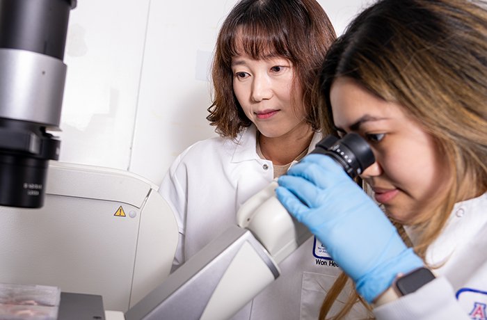 Dr. Won Hee Lee oversees research in her lab