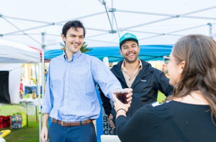 Sam Beger at the Wellness Market