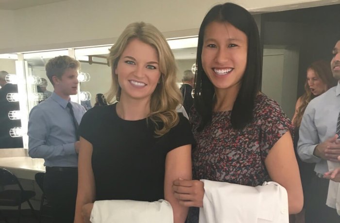 Veronica So at Her White Coat Ceremony with a Fellow Medical Student