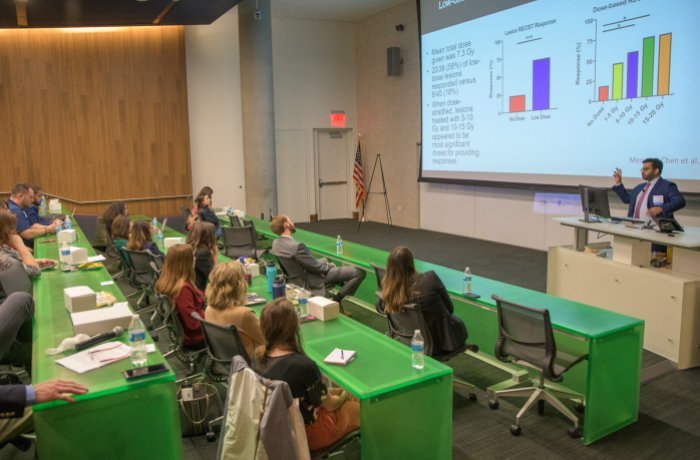 Medical Student Hari Menon Presents His Research at the Scholarly Project Research Symposium