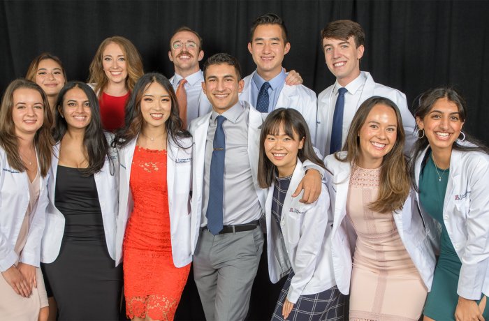 A Group Photo from the Class of 2024 White Coat Ceremony