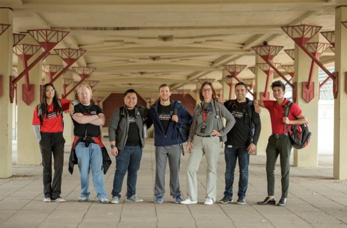 Justin Zeien (Middle) with Other Members of the Street Medicine Team and Susan Kaib, MD