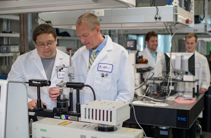 Frederic Zenhausern, PhD, in Lab