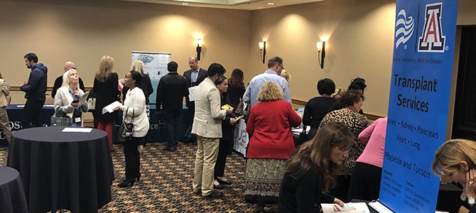 Gathering of people at an event