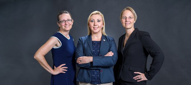Taben M. Hale, PhD (left), Jennifer Hartmark-Hill, MD (center), and Michelle Dorsey, MD (right)