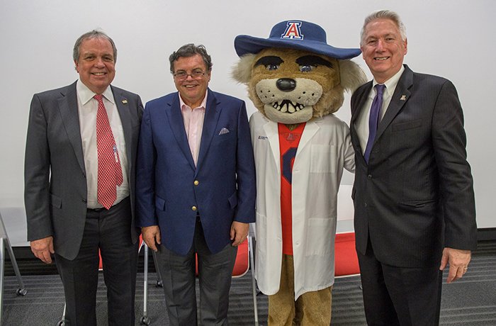 Michael Dake, MD, VP of UArizona Health Sciences, Michael Abecassis, MD, MBA, Dean of the College of Medicine – Tucson, Wilbur and Dean Reed, MD, MS