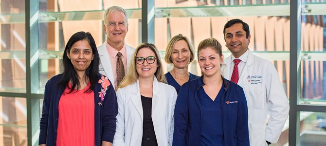 Clinical Trial Leaders Mital Patel, MD, William Cance, MD, and Team clinical trial leader Mital Patel, MD and team
