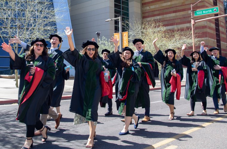 The Class of 2022 processes down 3rd St. to the Phoenix Convention Center The Class of 2022 processes down 3rd St. to the Phoenix Convention Center