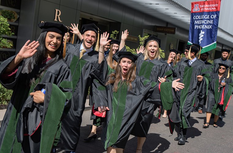 Class of 2019 on Their Procession Walk to Commencement