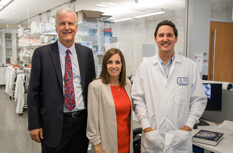 William Cance, MD, and Tim Marlowe, PhD, with Senator Martha McSally William Cance, MD, and Tim Marlowe, PhD, with Senator Martha McSally