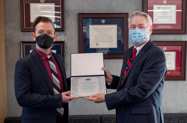 Anthony Conforti, MS4, with Dean Guy Reed, MD, MS Anthony Conforti, MS4, with Dean Guy Reed, MD, MS