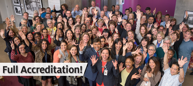 Faculty and Staff from the College Celebrate Accreditation