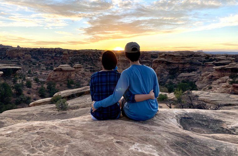 Julie Tran and Diep Nguyen Taking In an Arizona Sunset