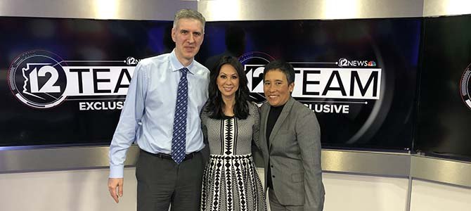 Dr. Ross with the 12 News Team