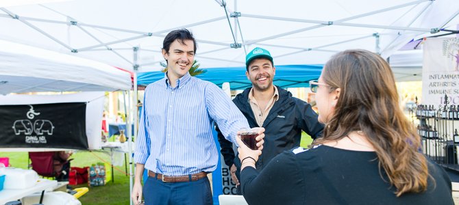 Sam Beger at the Wellness Market Sam Beger at the Wellness Market