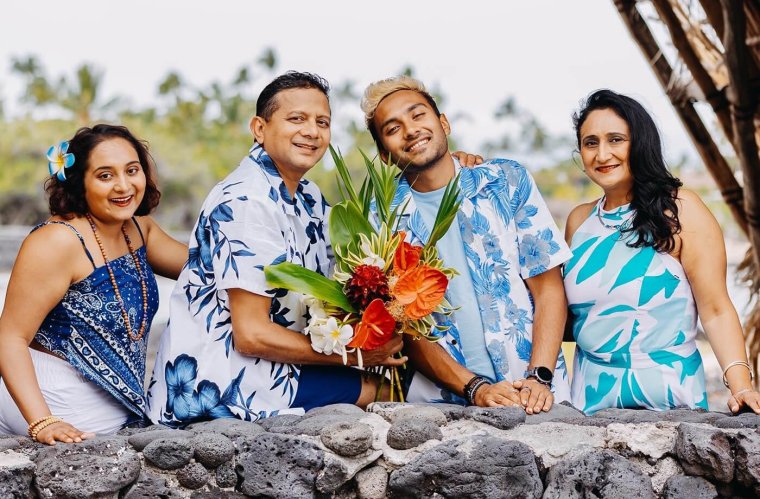 Raj Shah with his family Raj Shah with his family