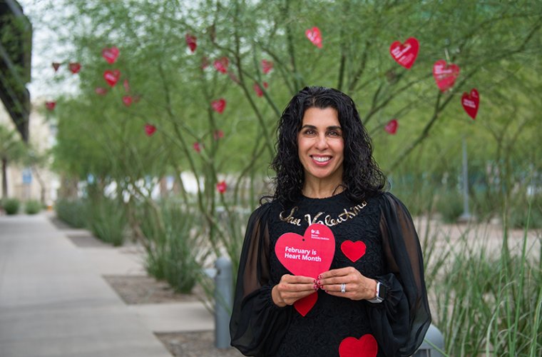 Martha Gulati, MD, MS, Holding a Paper Heart